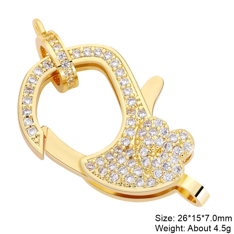 Juya 18K Real Gold Plated Accessories DIY Needlework Beads Pearls Jewelry Making Fastener Closures Lobster Lock Clasps Supplies