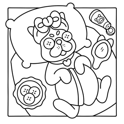 Creative Cartoon Coloring Book Stress Relief Educational Paperback Painting Gift Graffiti Painting Book for Adults And Teens