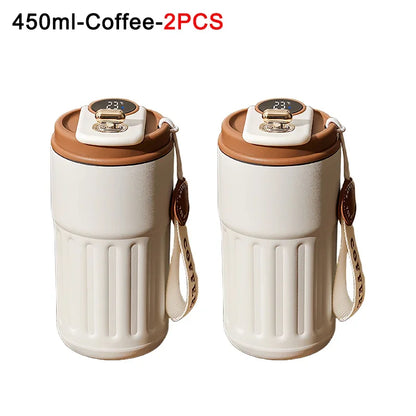 Coffee Cups with Temperature Display Smart Coffee Insulated Mug 316 Stainless Steel Display Temperature Double-walled Insulation