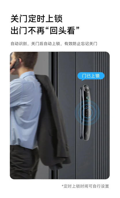 3D Facial Recognition Intelligent Door Lock Fully Automatic Lock Password Lock Fingerprint Lock Home Intercom Graffiti Palm Vein