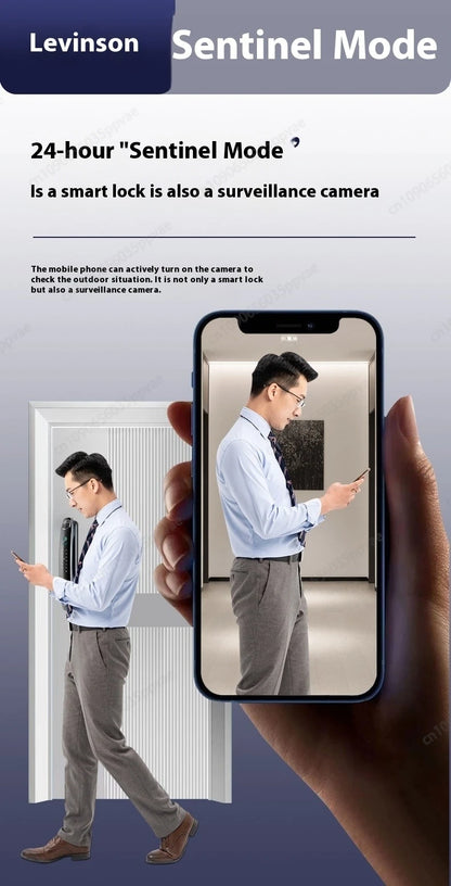 3D Face Recognition Anti-pry And Anti-crack Smart Door Lock Fully Automatic Password Fingerprint Lock Intercom Smart Door Lock