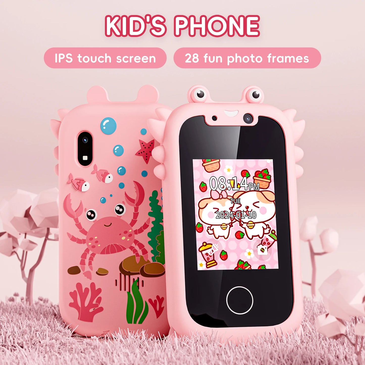 Kids Smart Phone Toys for Boys Girls Christmas Gifts Touchscreen Toddler Learning Cell Toy Phone with Camera Game Music Player