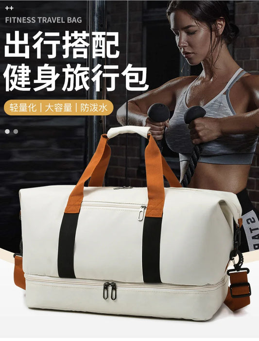Large-capacity portable travel bag, lightweight gym bags, independent shoe compartment, shoulder messenger bag Дорожные сумки 가방