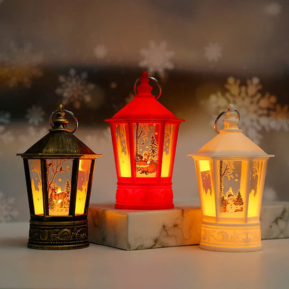 Santa Claus Snowman Lantern Light Merry Christmas Decoration For Home Christmas Tree Ornament Xmas Gifts Navidad 2024 New Year