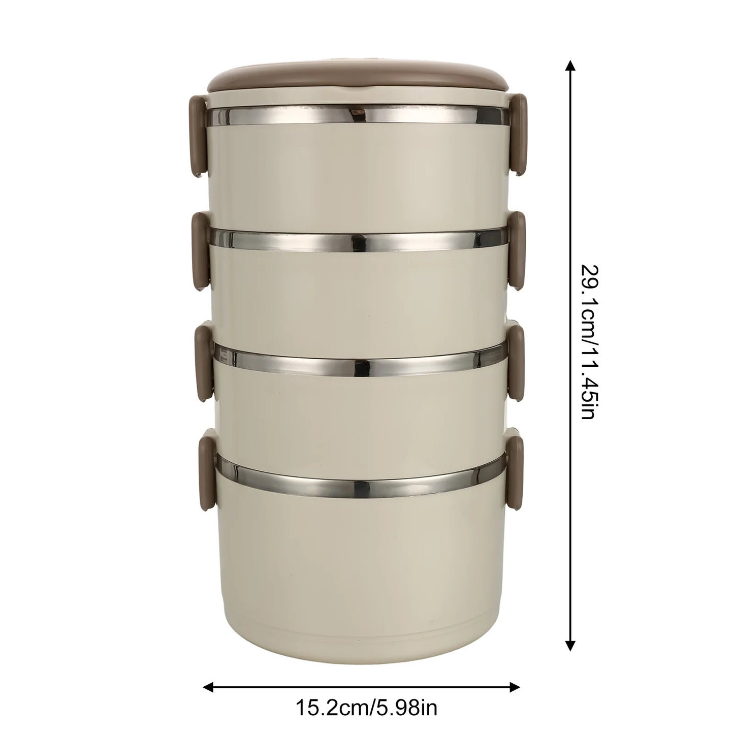 Portable 2/3/4 Layers Picnic Box Outdoor Camping Stainless Steel Insulated Lunch Box Large Capacity Circular Lunch Box With Lid