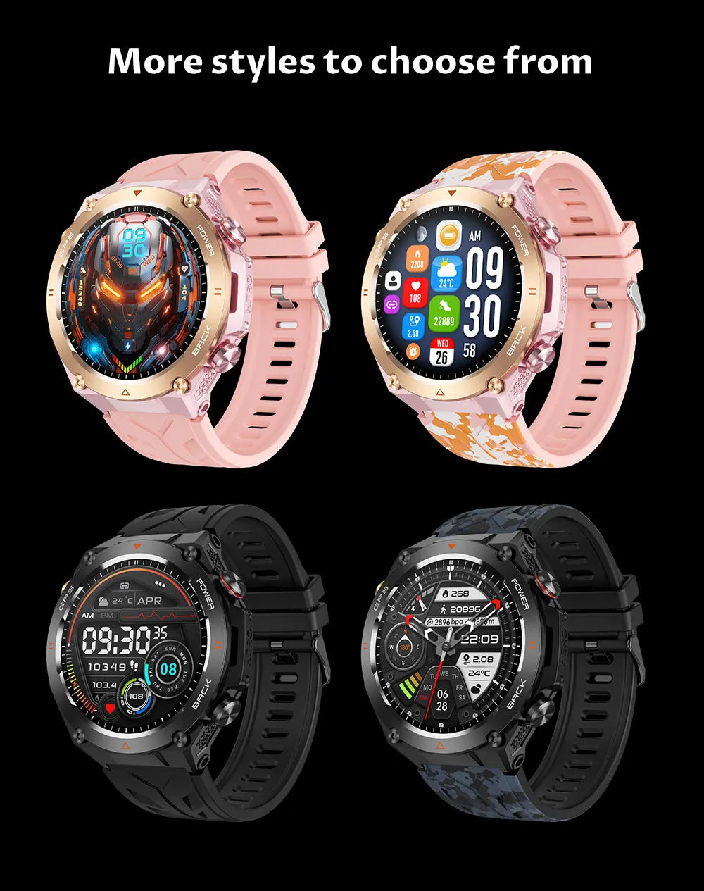 2025 New For Xiaomi GPS Sports Smart Watch Men Waterproof Fitness Trackr Bluetooth call 650Mah Battery Smartwatch Woman Bracelet