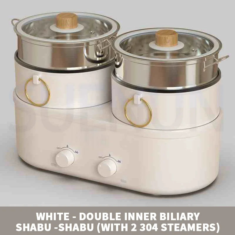 Electric Hot Pot Split -Shaped Electric Cooker Frying All -in -one Cooking Pot Multifunctional Electric Boiled Pot