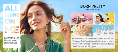 BORN PRETTY 10ml Wine Red Glitter Jelly Nude Gel Nail Polish Soak Off Translucent Color UV Light Cure for Nail Art DIY at Home