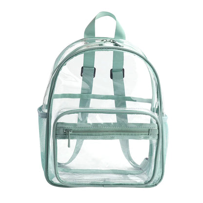 Transparent PVC Outdoor Sports Fitness Knapsack Casual Travel Visible Backpack Large Capacity Waterproof Top-Handle SchoolBag