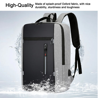 Portable Backpack Camping Travel Bag Business Daypack with USB Charging Port Fit 15.6 Inch Laptops for Men Women