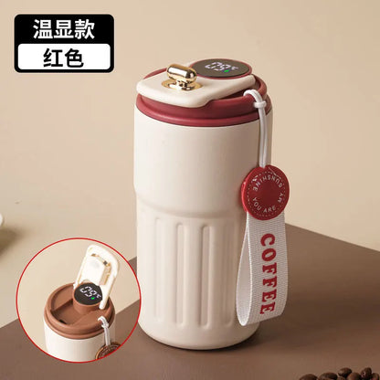 Stainless Steel Insulated Cup with Temperature Display Coffee Cup Intelligent Car Mounted Heat preservation mug Gift Thermal mug