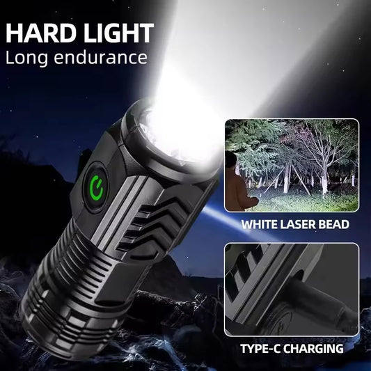 New Ultra Powerful Flashlight 3 Core LED Mini Tactical Flashlight USB Rechargeable High Power Torch With Magnet Hand Lamp