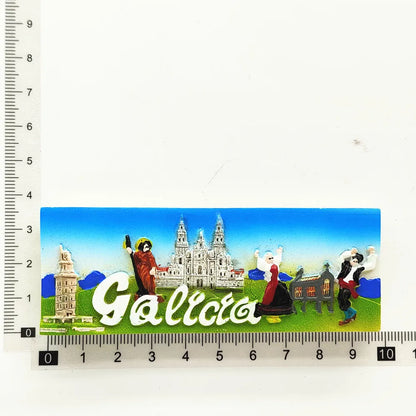 Europe Spain 3D Refrigerator Magnet Tourist Souvenirs Stickers,Home & Kitchen Decoration Fridge Magnet Message Sticker