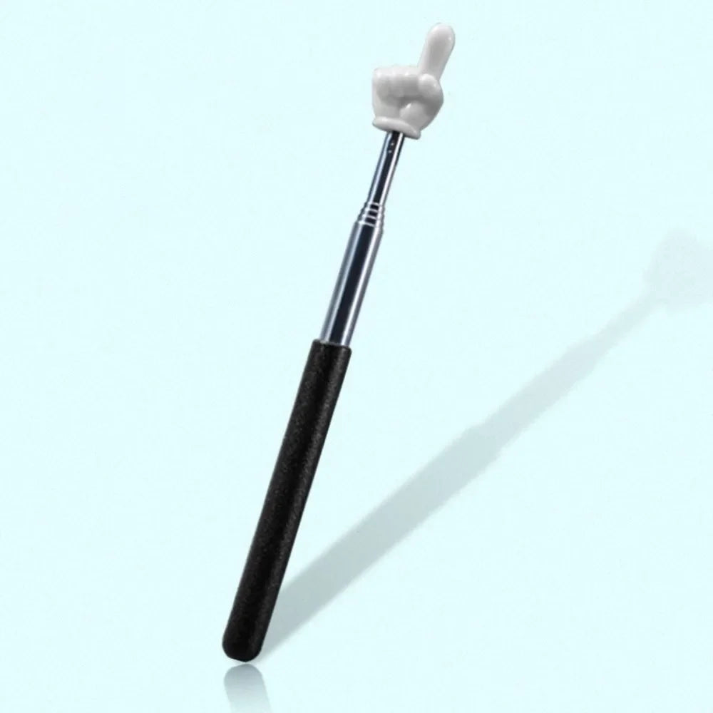 1PC Stainless Steel Teaching Tools Finger Design Whiteboard Pointer Teaching Stick Finger Reading Sticks Handheld Presenter