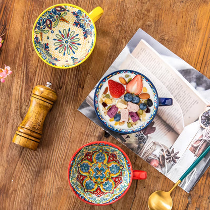 Bohemian Morning Tea Mug, 13.5 oz Ceramic Coffee Mug for Family  Colleagues Teachers Wives  Husbands Sisters  Brothers  Funny