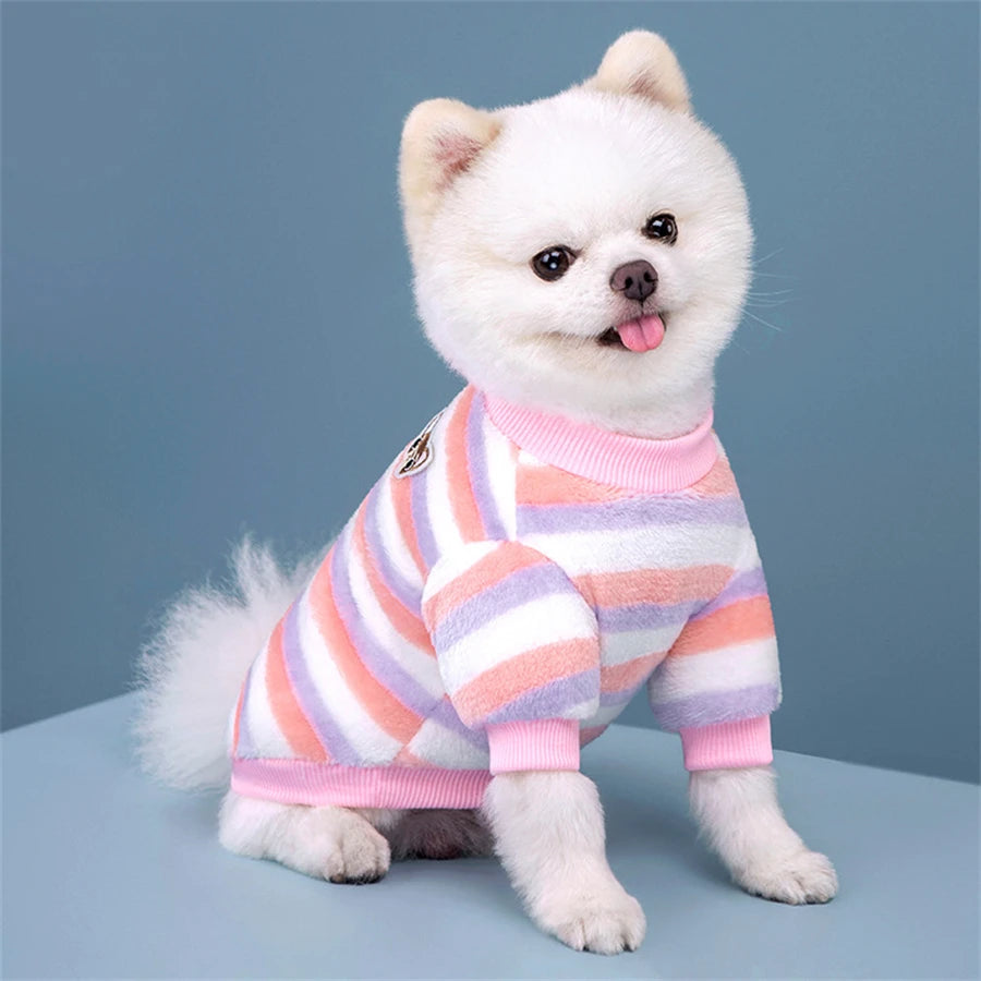 Winter Soft Dogs Coat, Warm Fleece Puppy Clothes For Small Dogs Pullover Sweater Sweatshirt Pet Costumes Christmas Gift