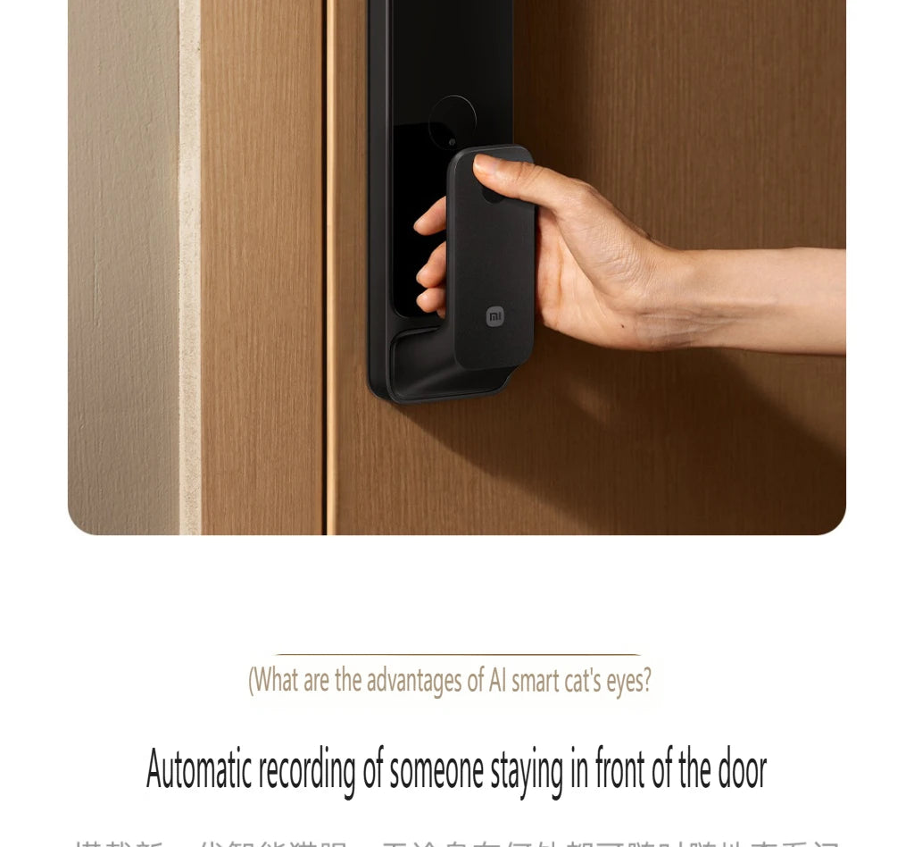 2025 Xiaomi Smart Door Lock 2 Cat Eye Visual Screen Fingerprint Bluetooth NFC Unlock For MiHome Push-pull Lock With Camera