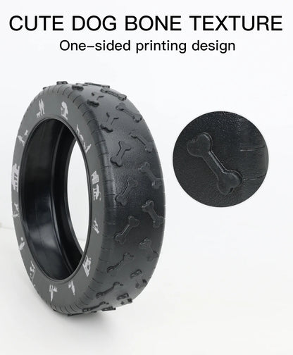 Pet Bowl Tire Shape Large Diameter Bowl Non-Slip Removable and Washable Pet Food Utensils