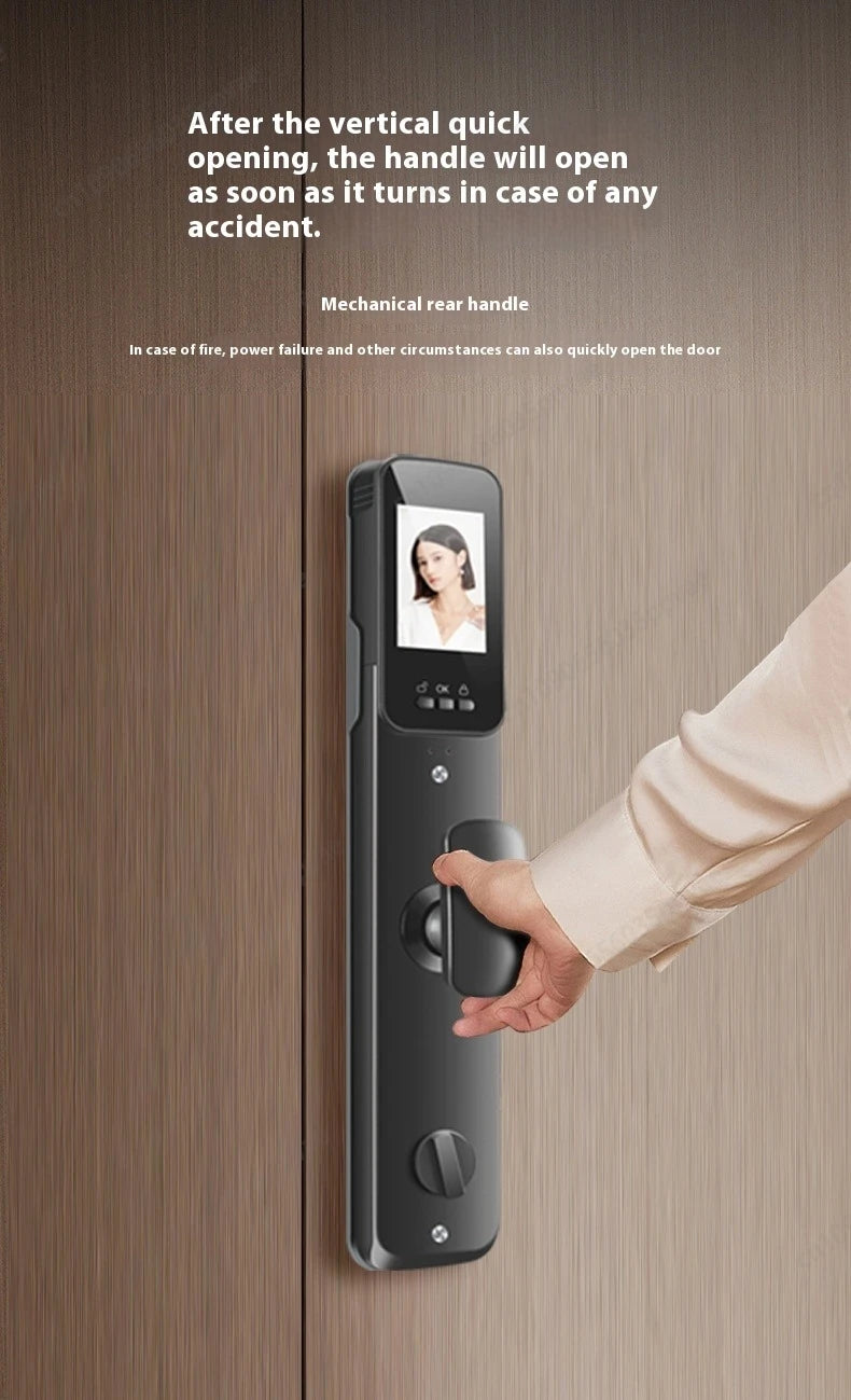 3D Face Recognition Anti-pry And Anti-crack Smart Door Lock Fully Automatic Password Fingerprint Lock Intercom Smart Door Lock