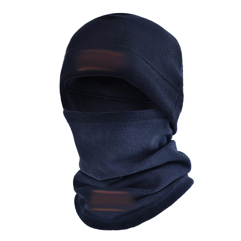 Autumn And Winter Fleece Hat Men's Sports Cold Swing Fleece Neck Cover Outdoor Cycling Mountaineering Mask Warm Cold Neck Set