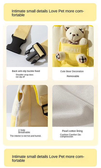 Pet Dog Hand Bag Carrier For Dogs Portable Four-legged Puppy Straddle Packs Shoulder Bag Vest Traction Rope For Yorkshire