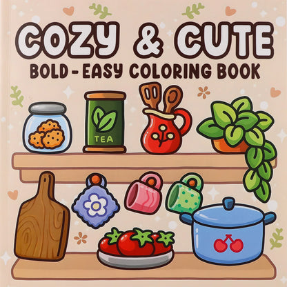 Coloring Book For Adults And Teens Featuring Adorable Christmas Creatures Cartoon Coloring Book To Relax In A Cozy Hygge Moment
