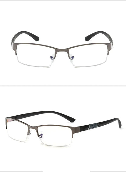 0 -0.5 -1 -1.5 -2 -2.5 -3 -4 -5 -6 Half Metal Frame Nearsighted Glasses Unisex Prescription Myopia