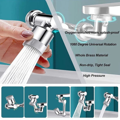 Metal 1080° Rotating Metal Faucet Sprayer Kitchen Saving Water Nozzle Tap Bathroom Faucet Extend Adaptor 22/24mm Bubbler