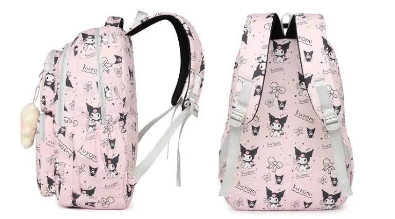 Kawaii Kuromi Backpack Junior High School Bag Student Schoolbag Anime Cartoon Shoulder Bag Girls Gift