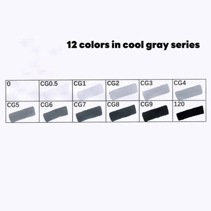 12 Colors Alcohol Oily Art Marker Pen Set for Draw Double Headed Sketching Oily Tip Based Markers Graffiti Manga  Art Supplies