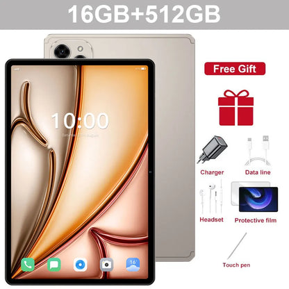 10.1" Tablet PC Pad 7SPro Original 5G Dual SIM Tablets Tab Android 15 22GB+2TB 10000mAh With keyboard Laptop For Kids Children's