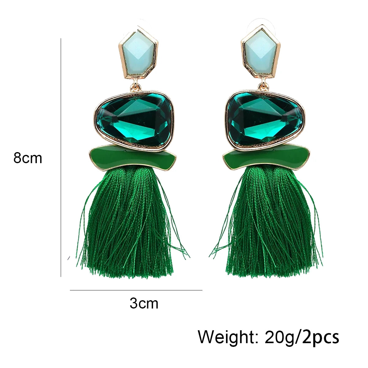 JURAN Bohemia Multicolored Tassel Earrings For Women Fashion Party Jewelry Fringe Dangle Earrings Statement Brincos 2024 Trend