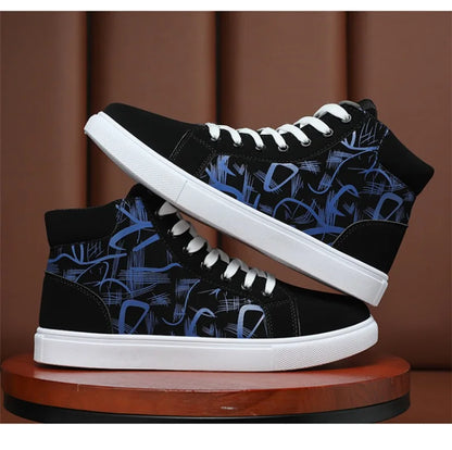 Men's Sneakers Fashion High Top Canvas Shoes Autumn New Casual Shoes for Men Lace Up Platform Vulcanized Shoes Big Size48 Tenis