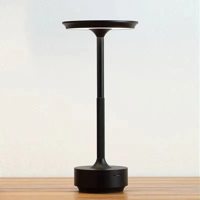 Aluminum Alloy Simple Decorative Lamp LED Night Light Infinitely Dimmable Atmosphere Retro Portable Rechargeable Touch Desk Lamp