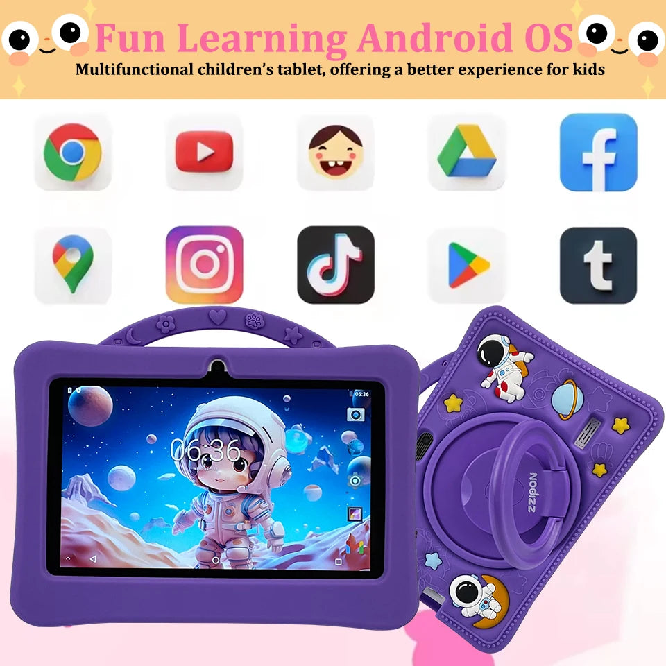 Kids Tablet Android 14 Inch 4+128GB 3200mAh Children Tablets Educational Learning Toys with Camera Children Toys Birthday Gifts