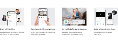 IMILAB C21 2.5K IP Security Camera MiHome App 360° Night Vision Baby Monitor with App, 2-Way Audio, AI Detection