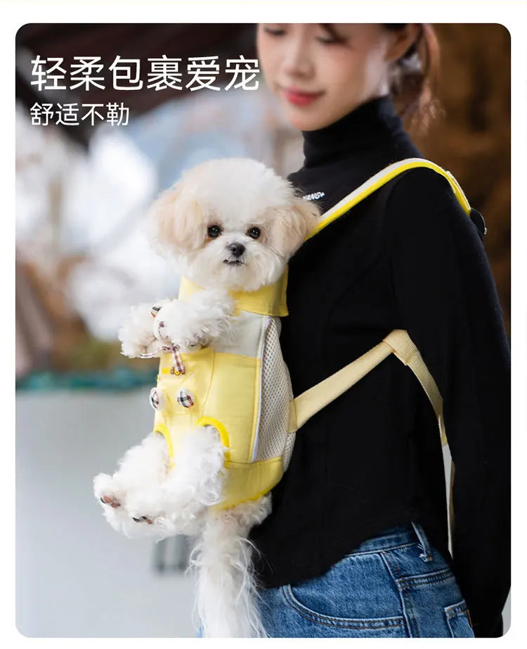 Pet Dog Hand Bag Carrier For Dogs Portable Four-legged Puppy Straddle Packs Shoulder Bag Vest Traction Rope For Yorkshire