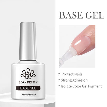 BORN PRETTY 10ml Wine Red Glitter Jelly Nude Gel Nail Polish Soak Off Translucent Color UV Light Cure for Nail Art DIY at Home