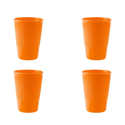 Orange 4/16Pcs Wheat Straw Dinnerware Ramen Bowl Dishes Full Plates Tableware Set Bowl Dinner Dishes Set Camping Dishes Sets