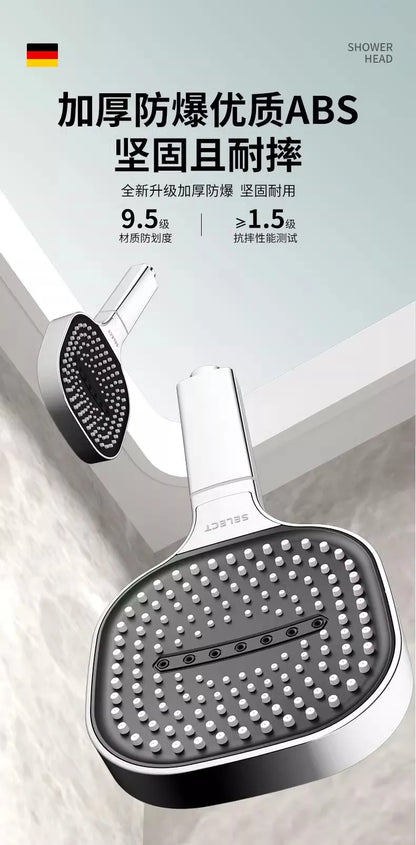 New 13CM Large Panel 3 Modes Adjustable Home Shower Head High Pressure Massage ShowerHead Filter Element Bathroom Accessories