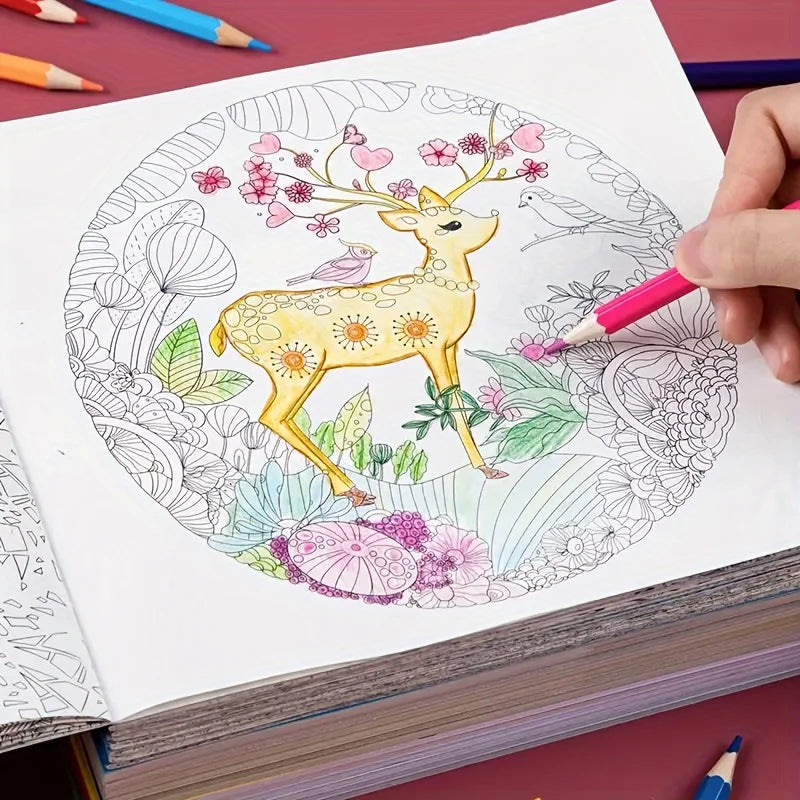 1 random copy adult anti pressure coloring book