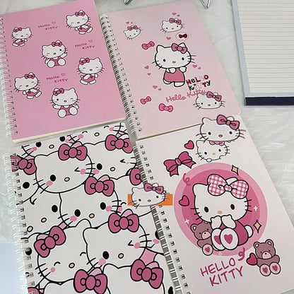 Sanrio Hello Kitty Cartoon Notebook A5 Coil Notebook Student Notebook Cartoon Cute Notebook School Writing Tool