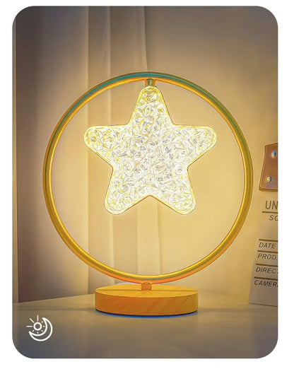 Moon Star Mini Bedside Living Room Desk Pendant Decorative Ins Hot 3 Color Warm White Light Lamp