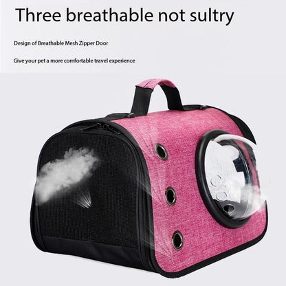 Cat Shoulder Bags High-capacity Cat Bag Foldable Hand-held Space Capsule Mesh Breathable Outing Pet Crossbody Bag Pet Backpack