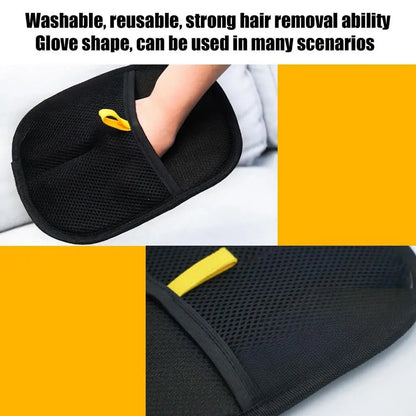 Pet Grooming Gloves Cats Hair Brush Pet Hair Removal Gloves Dual Brush Static-Free Cat Hair Cleaning Tool Hair Stripping Mitts