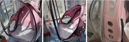 Travel Transparent Pet Cat Handbag Outdoor Portable Cat Backpack Puppy Breathable Handbag Take-Out Pet Supplies