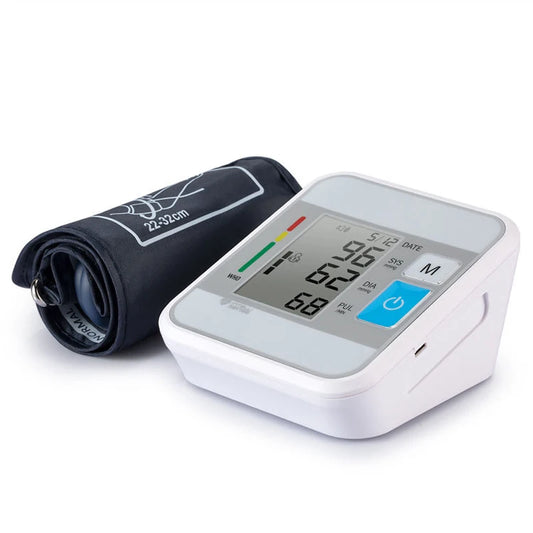 Arm Blood Pressure Monitor Digital BP Meter LCD Tensiometer Cuff Portable Irregular Pulse Heart Rate Tonometer Sphygmomanometer