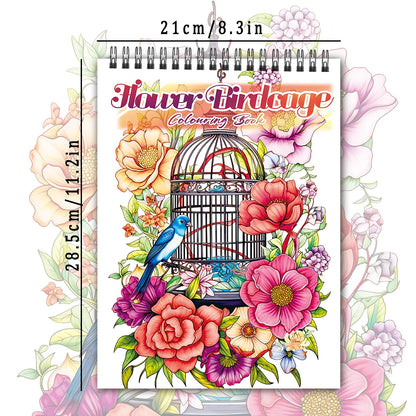 Spiral Coloring book -30 Sheets adult coloring book, 11.3 x 8.3 inches, 100g thick paper, drawing book, homecoming holiday gift
