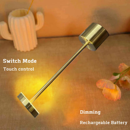 Classic Table Lamp USB Rechargeable Night Light Stepless Dimming Touch Desk Lamp 3 Colors Bedside Lamp Hotel Bar Decoration