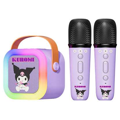 Sanrio Bluetooth Speakers ML07 Karaoke Machine Portable Speakers Bluetooth with Mic LED Light Machine Home Family Singing Gift
